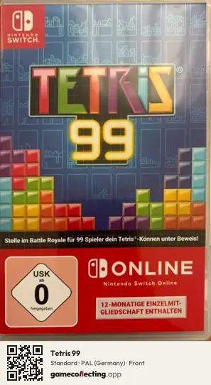 Tetris 99 Nintendo Switch, Germany box front