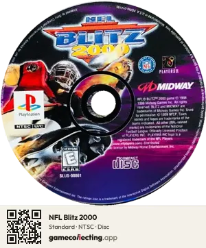 NFL Blitz 2000 PlayStation, NTSC disc