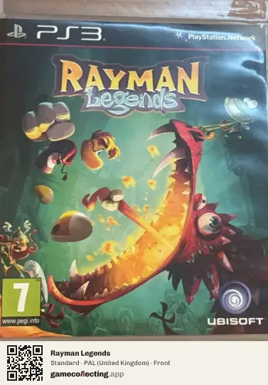 Rayman Legends PlayStation 3, United Kingdom box front