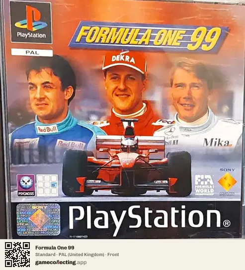 Formula One 99 PlayStation, United Kingdom box front