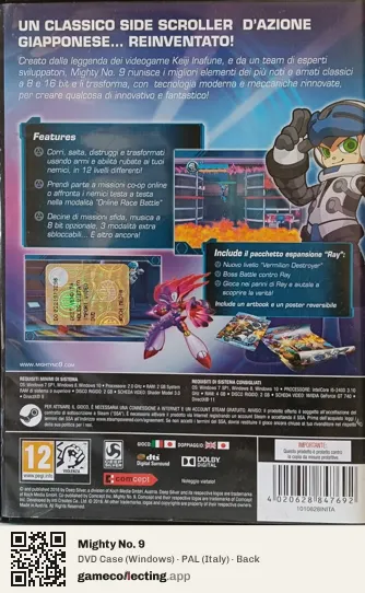 Mighty No. 9 Computer, Italy box back