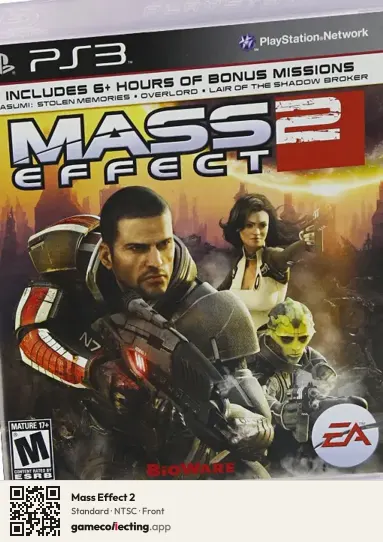 Mass Effect 2 PlayStation 3, NTSC box front