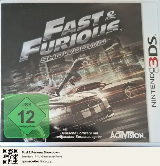 Fast & Furious: Showdown Nintendo 3DS, Germany box front