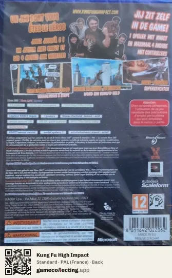 Kung Fu High Impact Xbox 360, France box back