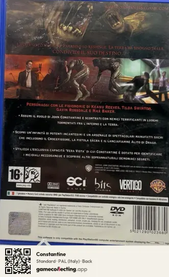 Constantine PlayStation 2, Italy box back