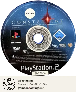Constantine PlayStation 2, PAL disc
