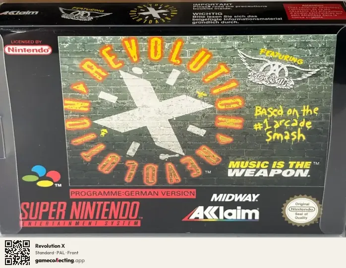 Revolution X Super Nintendo Entertainment System, PAL box front