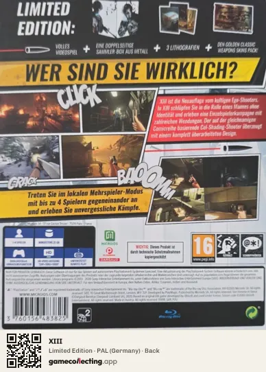 XIII PlayStation 4, Germany box back