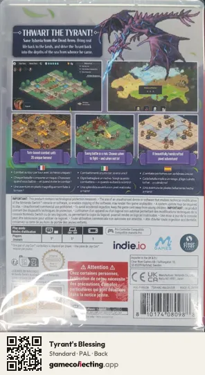 Tyrant's Blessing Nintendo Switch, PAL box back