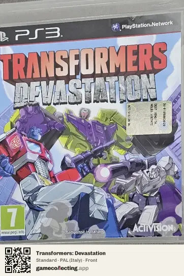 Transformers: Devastation PlayStation 3, Italy box front