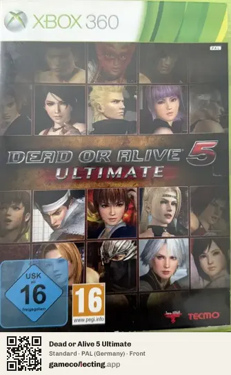 Dead or Alive 5 Ultimate Xbox 360, Germany box front