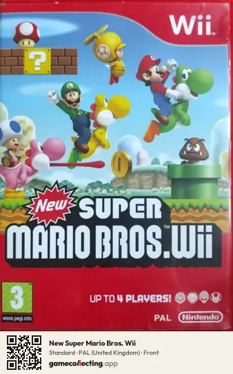 New Super Mario Bros. Wii Nintendo Wii, United Kingdom box front