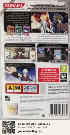 Yu-Gi-Oh! 5D's Tag Force 4 PlayStation Portable, France box back