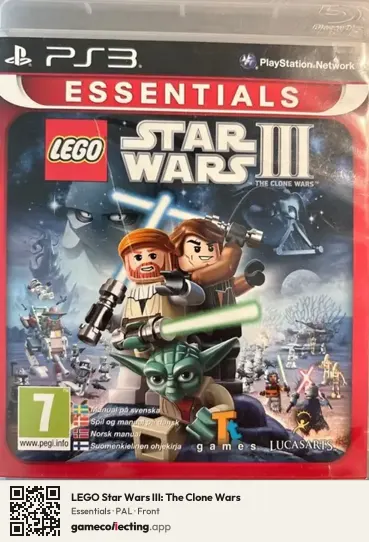 LEGO Star Wars III: The Clone Wars PlayStation 3, PAL box front