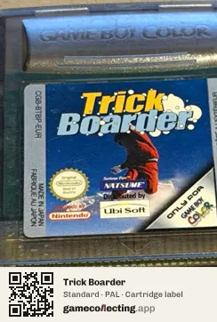 Trick Boarder Game Boy Color, PAL cartridge label