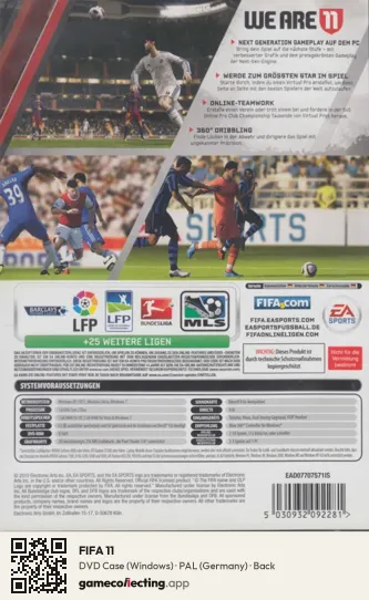 FIFA 11 Computer, Germany box back