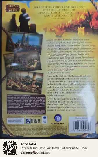 Anno 1404 Computer, Germany box back