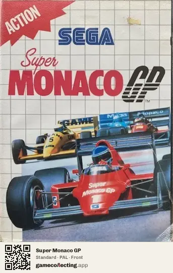 Super Monaco GP Sega Master System, PAL box front
