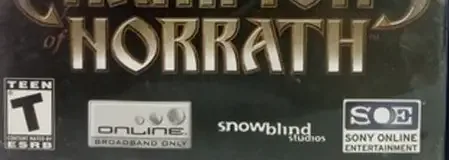 Champions of Norrath, the ESRB box on its front