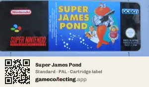 Super James Pond Super Nintendo Entertainment System, PAL cartridge label