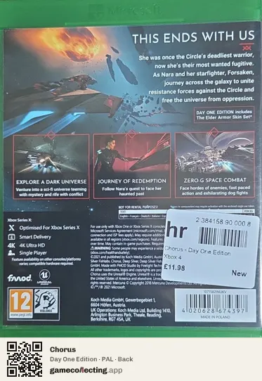 Chorus Xbox Series X, PAL box back