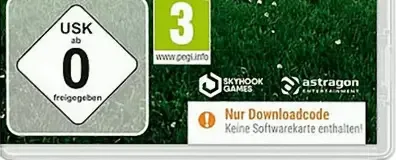 Lawn Mowing Simulator, the USK square on its front