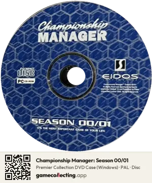 Championship Manager: Season 00/01 Computer, PAL disc