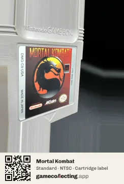 Mortal Kombat Game Boy, NTSC cartridge label