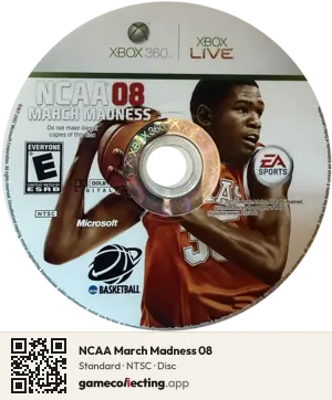 NCAA March Madness 08 Xbox 360, NTSC disc