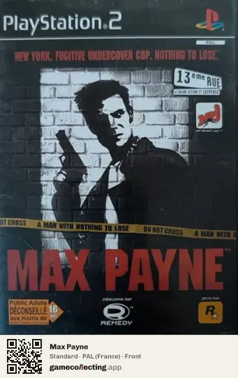 Max Payne PlayStation 2, France box front