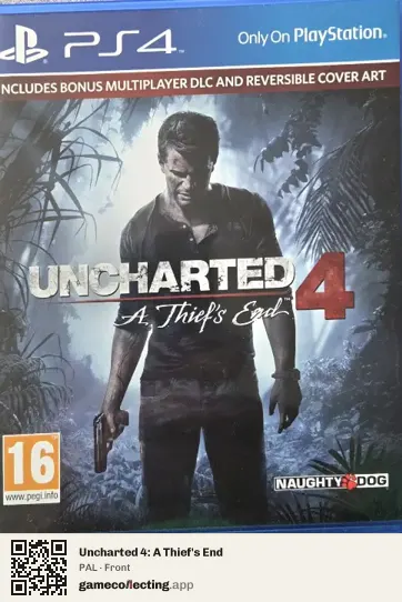 Uncharted 4: A Thief's End PlayStation 4, PAL box front