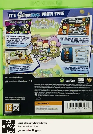 Scribblenauts Showdown Xbox One, PAL box back