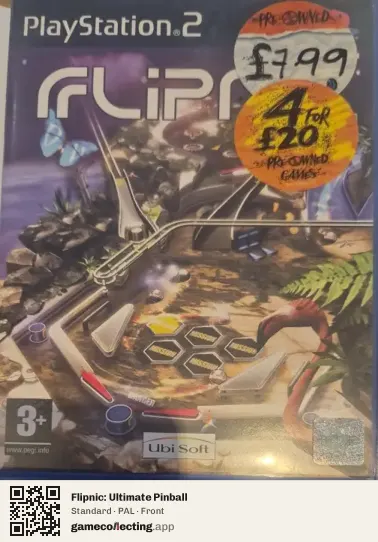 Flipnic: Ultimate Pinball PlayStation 2, PAL box front