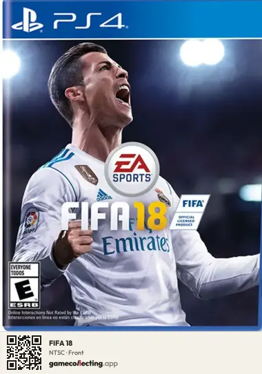 FIFA 18 PlayStation 4, NTSC box front