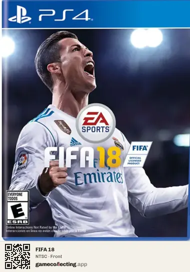 FIFA 18 PlayStation 4, NTSC box front
