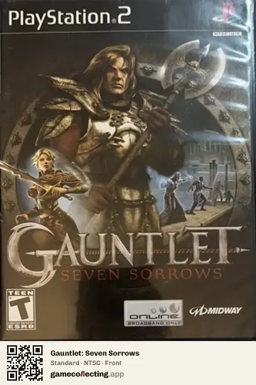 Gauntlet: Seven Sorrows PlayStation 2, NTSC box front