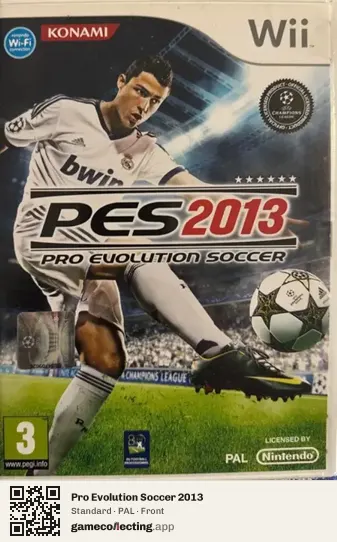 Pro Evolution Soccer 2013 Nintendo Wii, PAL box front