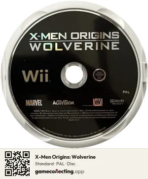 X-Men Origins: Wolverine Nintendo Wii, PAL disc