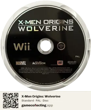 X-Men Origins: Wolverine Nintendo Wii, PAL disc