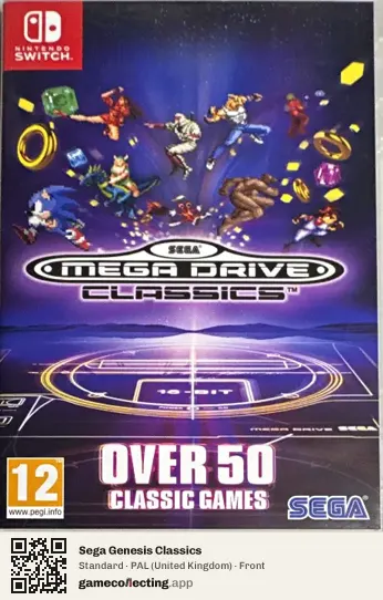 Sega Genesis Classics Nintendo Switch, United Kingdom box front