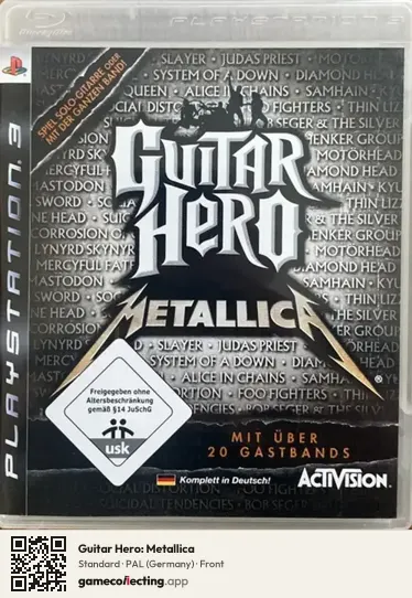 Guitar Hero: Metallica PlayStation 3, Germany box front