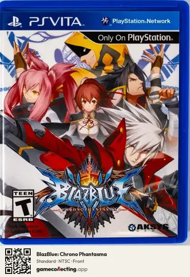 BlazBlue: Chrono Phantasma PlayStation Vita, NTSC box front