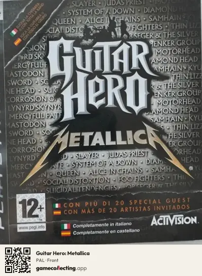 Guitar Hero: Metallica PlayStation 3, PAL box front