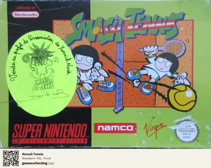 Smash Tennis Super Nintendo Entertainment System, PAL box front