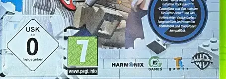 LEGO Rock Band, the USK square on its front