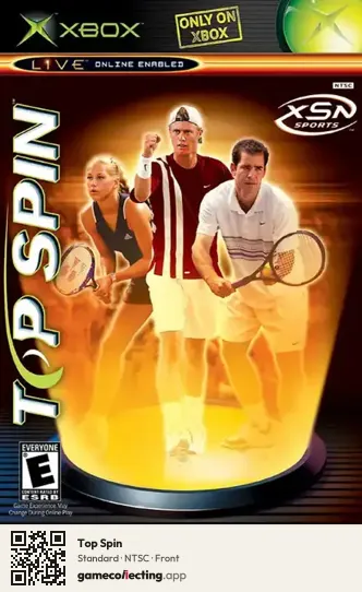 Top Spin Xbox, NTSC box front