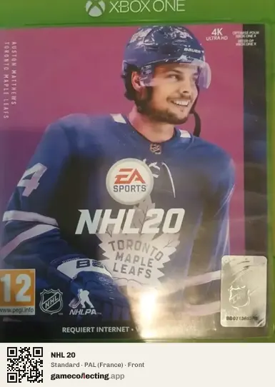 NHL 20 Xbox One, France box front