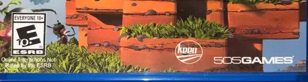 Portal Knights, the ESRB box on its front