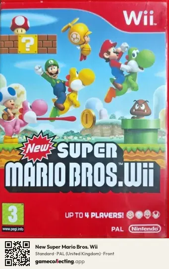 New Super Mario Bros. Wii Nintendo Wii, United Kingdom box front