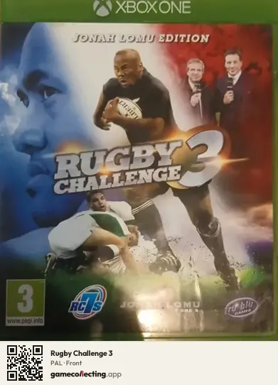 Rugby Challenge 3 Xbox One, PAL box front